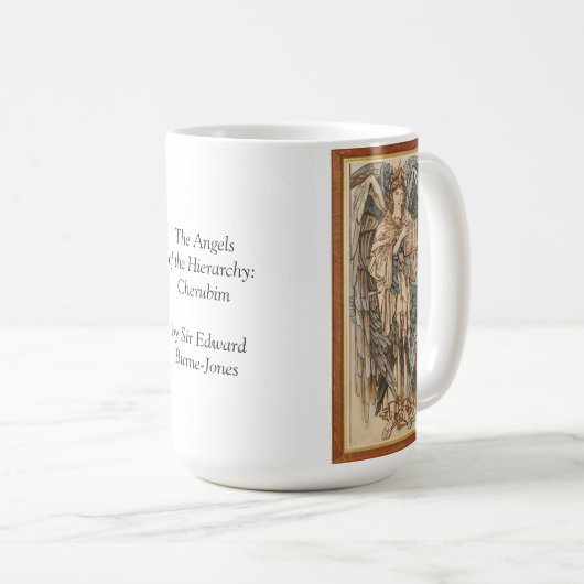 Die Engel der Hierarchie Cherubim, Burne Jones Kaffeetasse (VorderseiteRechts)