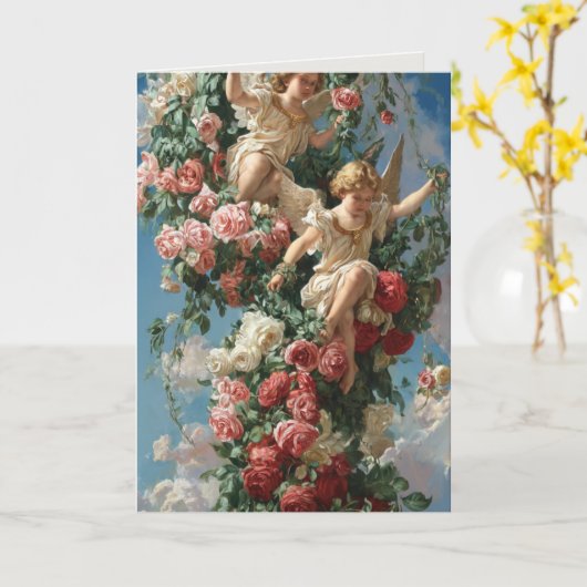 Die Engel-Kollektion von ArtDesignsByBlake.com Karte (Gelbe Blume)