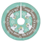 Die Engel oh, die gelassen uns gekommen werden, Polyester Weihnachtsbaumdecke (Vorderseite)