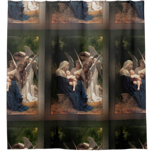 Die Engel von William Adolphe Bouguereau Duschvorhang (Vorderseite)