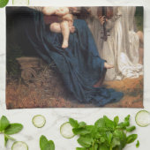 Die Engel von William Adolphe Bouguereau Geschirrtuch (Gefaltet)