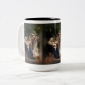 Die Engel von William Adolphe Bouguereau Zweifarbige Tasse (Vorderseite Links)