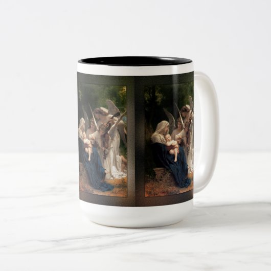 Die Engel von William Adolphe Bouguereau Zweifarbige Tasse (VorderseiteRechts)