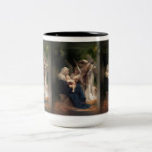 Die Engel von William Adolphe Bouguereau Zweifarbige Tasse (Mittel)