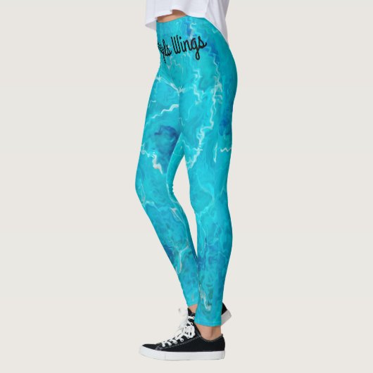 Die Engel wingen Wassergewehr in Aquamarine Leggings (Links)