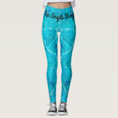 Die Engel wingen Wassergewehr in Aquamarine Leggings (Vorderseite)