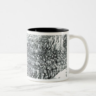 Die englische Armee, die mit Sir Henry Sidney Zweifarbige Tasse
