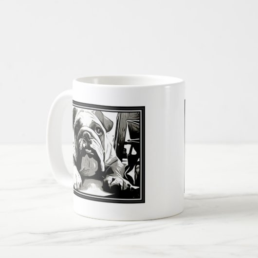 Die "englische Bulldoggen-" Sammlung Kaffeetasse (Vorderseite Links)