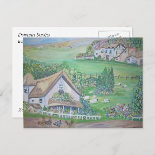 Die englische Landschaft Postkarte (Vorne/Hinten)