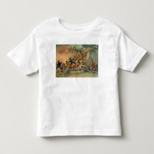 Die englische Marine, die ein französisches Schiff Kleinkind T-shirt