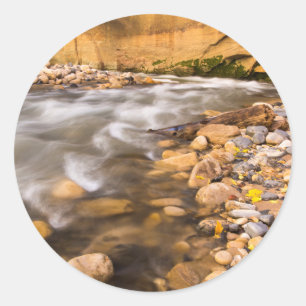 Die Engstelle des Virgin River im Herbst 4 Runder Aufkleber