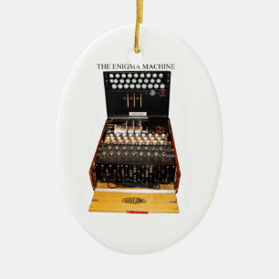 Die Enigma-Maschine, Vintage-Militärnachrichten Keramikornament