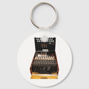 Die Enigma-Maschine, Vintage-Militärnachrichten Schlüsselanhänger