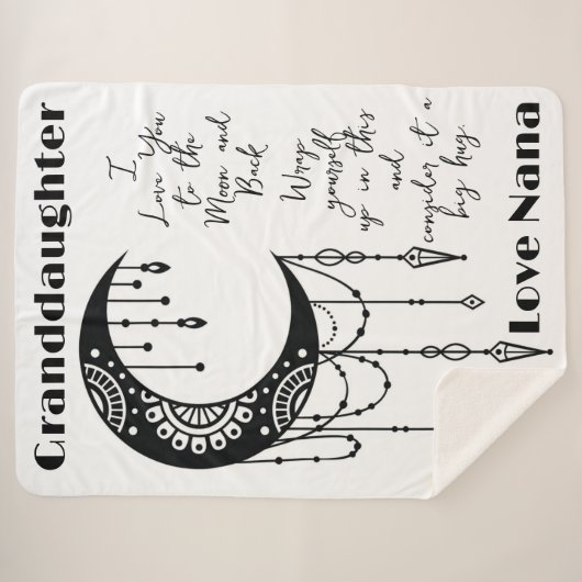 Die Enkeltochter zum Mond und zurück Liebe Nana Sherpadecke (Vorderseite (Horizontal))