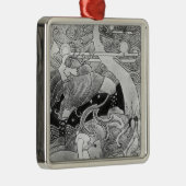 Die enorme Eiche wird verringert Silbernes Ornament (Rechts)