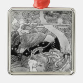 Die enorme Eiche wird verringert Silbernes Ornament (Vorne)