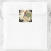 Die Entdeckung Amerikas 1498 AD Quadratischer Aufkleber (Tasche)