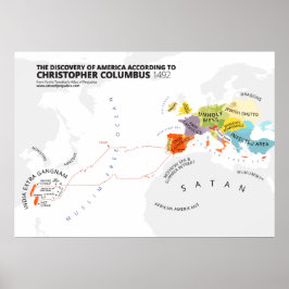 Die Entdeckung Amerikas laut Kolumbus Poster