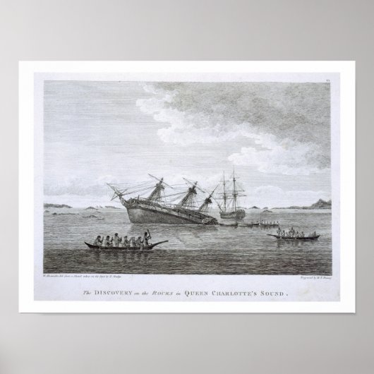 Die Entdeckung auf den Felsen in Queen Charlotte's Poster (Vorne)