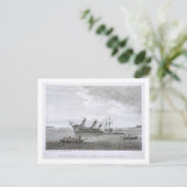 Die Entdeckung auf den Felsen in Queen Charlotte's Postkarte (Stehend Vorderseite)