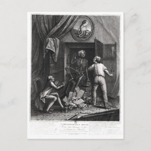 Die Entdeckung der königlichen Korrespondenz Postkarte (Vorderseite)