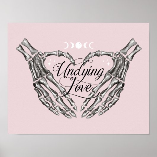 Die Entdeckung der Liebe Gothic Goth Skeleton Hand Poster (Vorne)