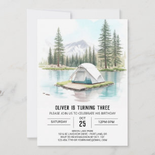 Die Entdeckung der Natur von Kindern zum Geburtsta Einladung