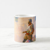 Die Entdeckung von Newell Convers Wyeth Kaffeetasse (Mittel)
