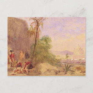 Die Entdeckung von Tipus Körper am Wassertor am Postkarte