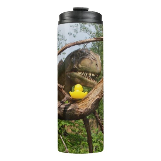 Die Ente gegen T-Rex Thermosbecher (Vorderseite)