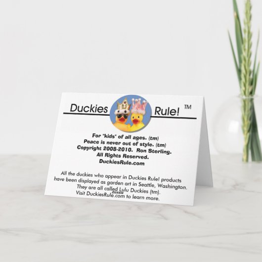 Die Ente O die Iren! Karte (Rückseite)