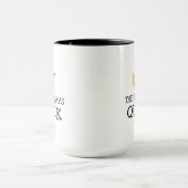 Die Ente sagt die Quackgelbbader Duckkaffee-Tasse Tasse (Zentrum)