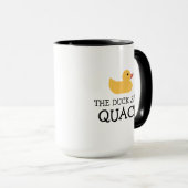 Die Ente sagt die Quackgelbbader Duckkaffee-Tasse Tasse (VorderseiteRechts)