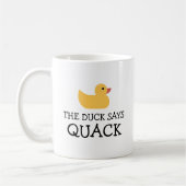 Die Ente sagt: "Quack Yellow Bath Duck" Kaffeetasse (Links)