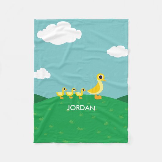 Die Enten-Familie Fleecedecke (Vorderseite)
