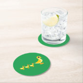 Die Enten-Familie Runder Pappuntersetzer (Vor Ort)