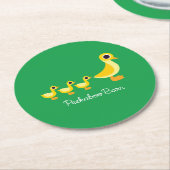 Die Enten-Familie Runder Pappuntersetzer (Angewinkelt)
