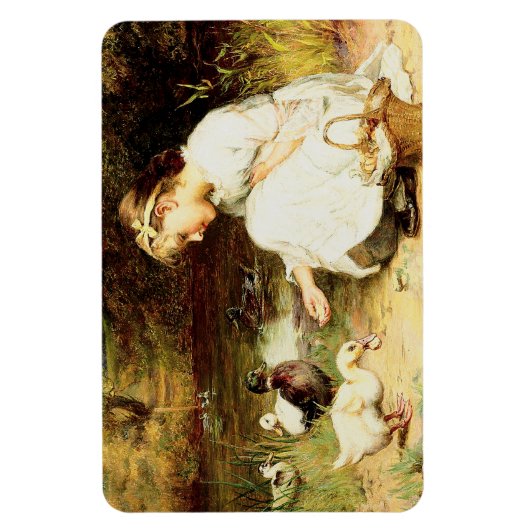 Die Enten gefüttert. Ostermagnete Magnet (Vertikal)