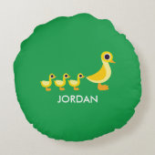 Die Entenfamilie Rundes Kissen (Rückseite)