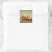 Die Entenjagd Quadratischer Aufkleber (Tasche)