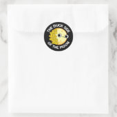 Die Entenseite der Mondastronomie macht dunkle BG Runder Aufkleber (Tasche)