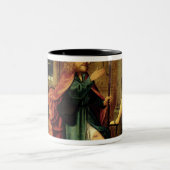 Die Entfernung des Heiligen Roch von Rom Zweifarbige Tasse (Mittel)