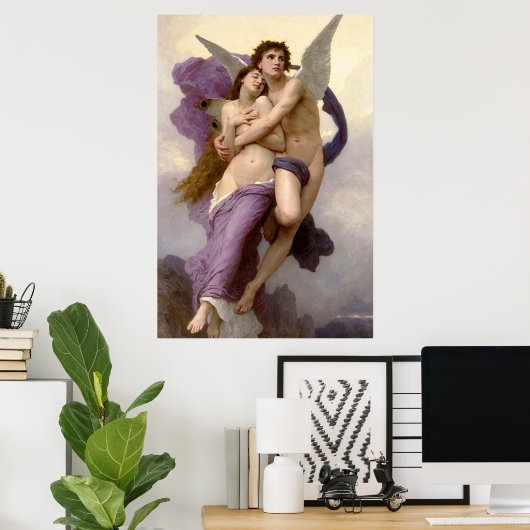 Die Entführung der Psyche durch Bouguereau Poster (Heimbüro)