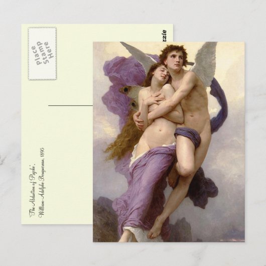 Die Entführung der Psyche durch Bouguereau Postkarte (Vorne/Hinten)