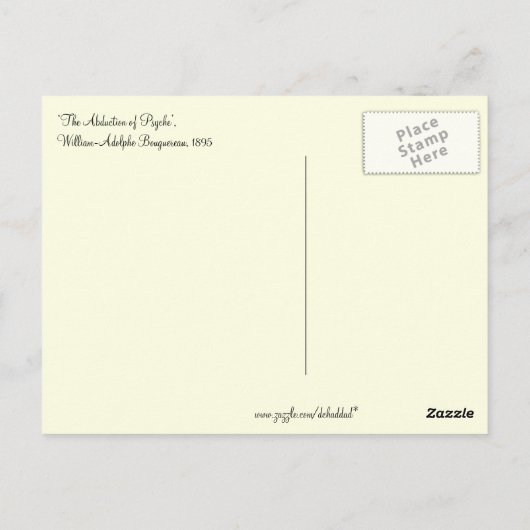 Die Entführung der Psyche durch Bouguereau Postkarte (Rückseite)