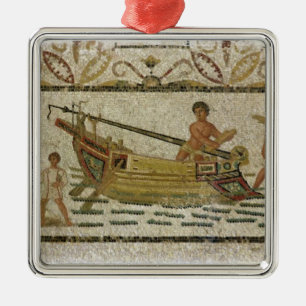 Die Entleerung eines Schiffs Silbernes Ornament
