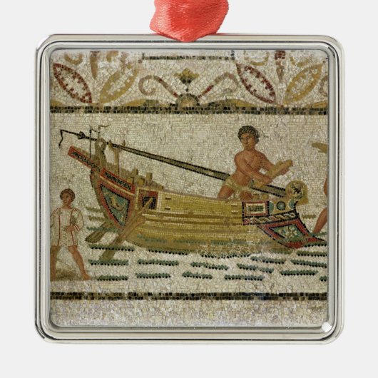 Die Entleerung eines Schiffs Silbernes Ornament (Vorne)