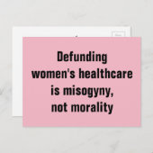 Die Entlohnung der Gesundheitsfürsorge für Frauen Postkarte (Vorne/Hinten)