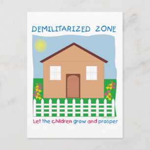 Die entmilitarisierte Zone des sicheren Hauses ret Postkarte