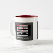 Die entscheidende Code-Tasse Zweifarbige Tasse (Vorderseite Links)